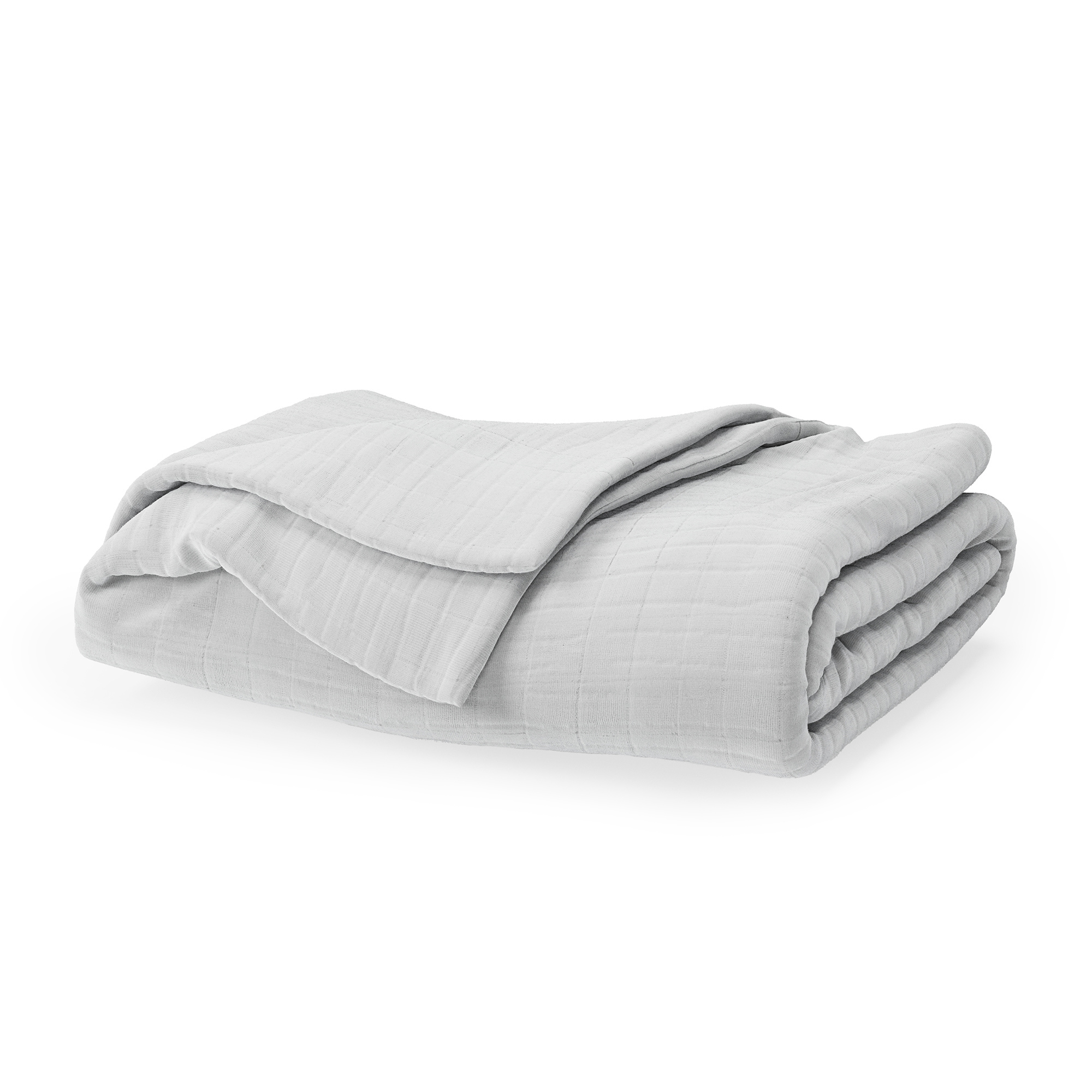 Folded blanket against a white background #color_mist