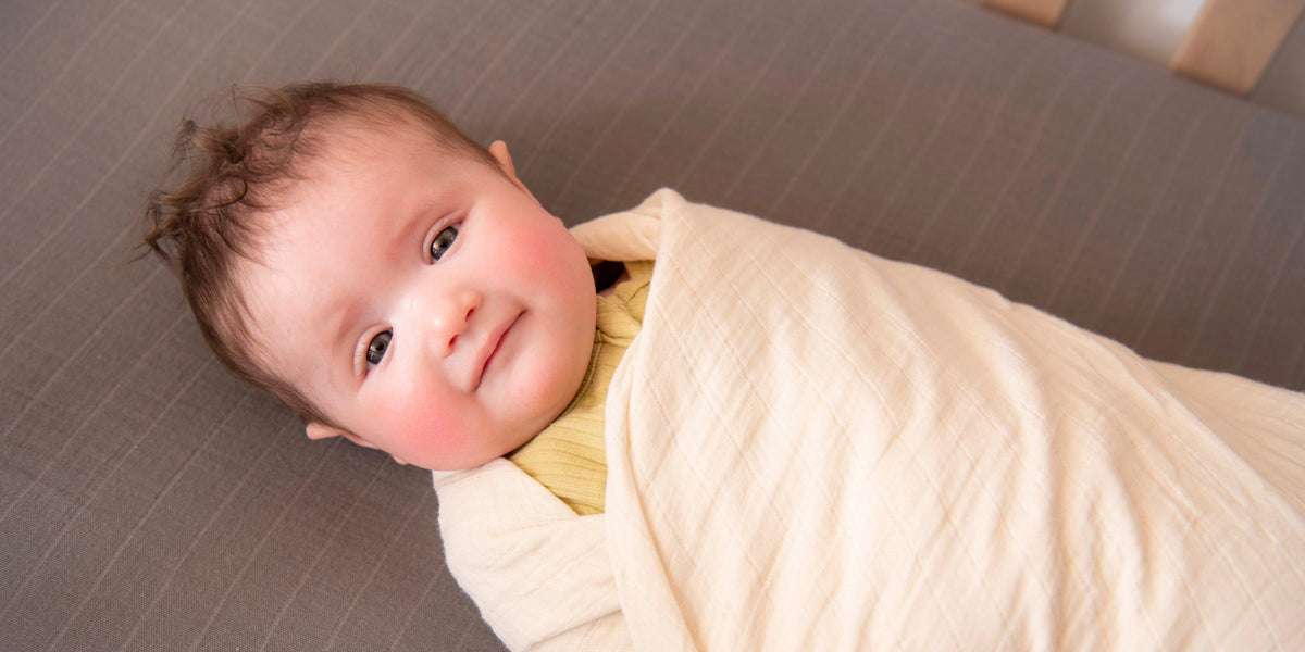 baby swaddled in a blanket
