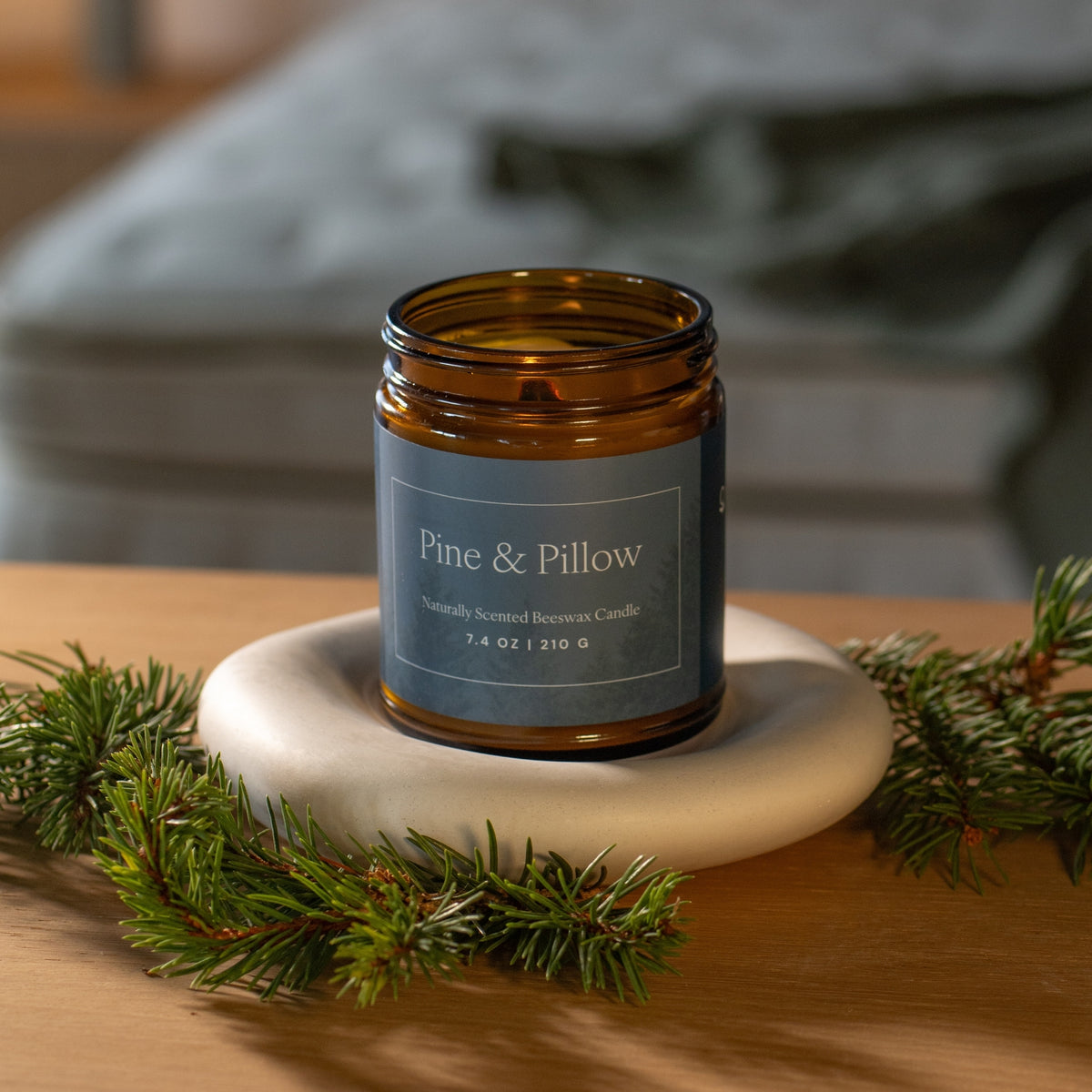 Pine & Pillow Naturally Scented Beeswax Candle
