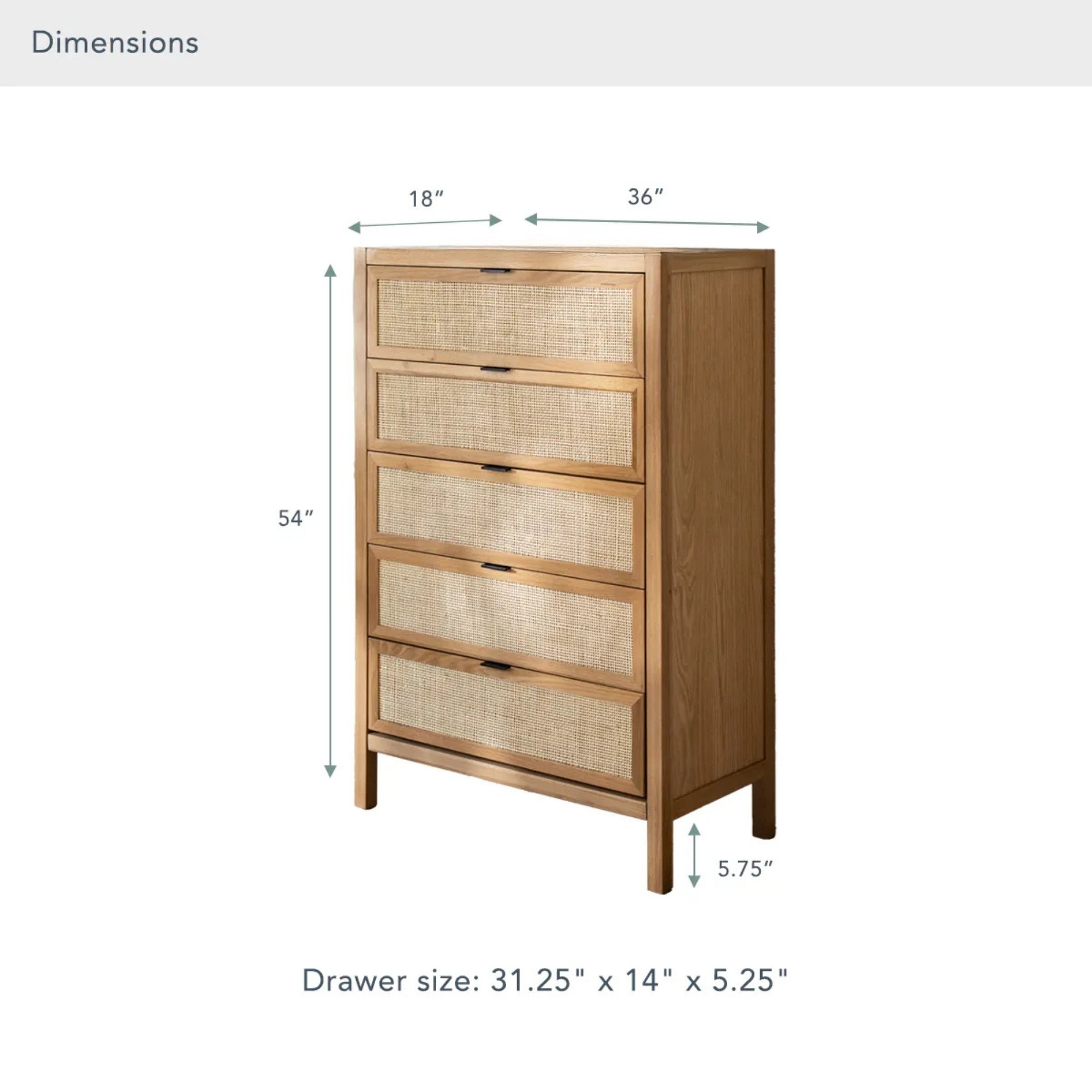 Arienzo FSC®-Certified White Oak Chest of Drawers | Solid Wood