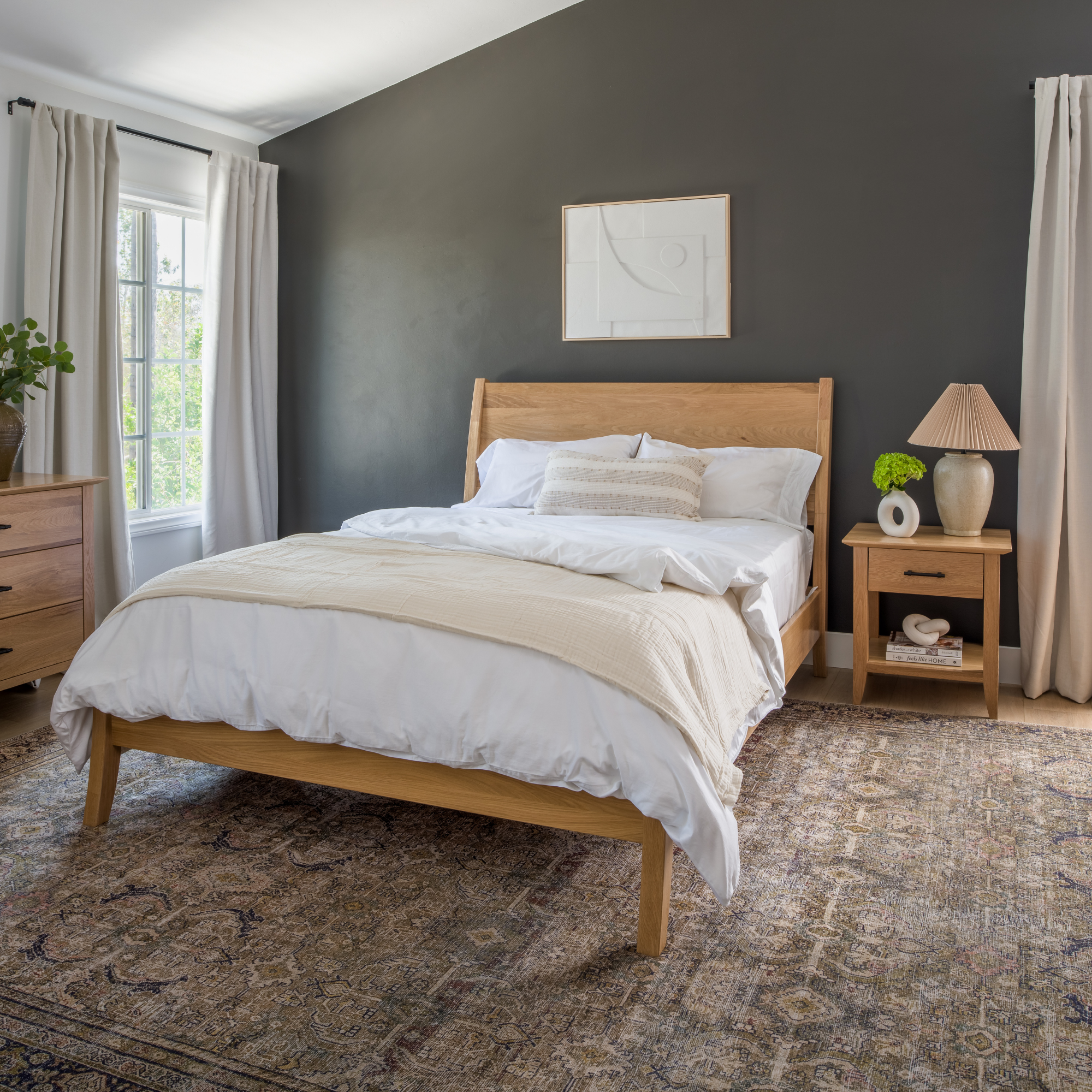 Madera FSC®-Certified White Oak Bed Frame