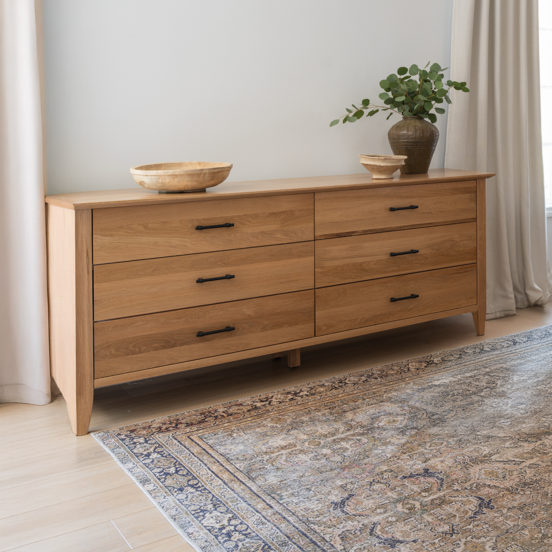 Madera Solid Wood 6-Drawer Dresser | Real Wood Furniture