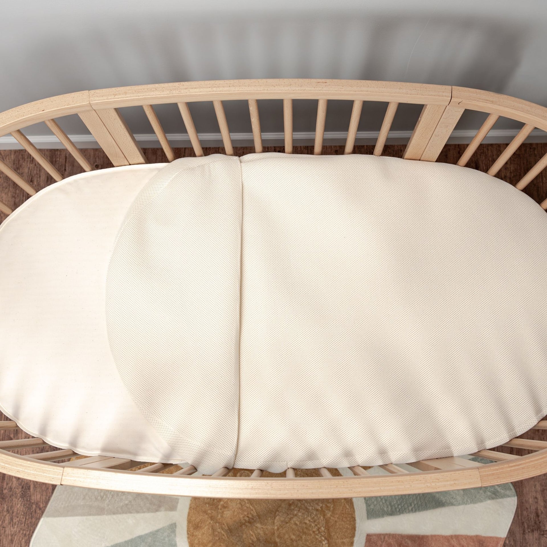 Organic Breathable Oval Crib Mattress (For Stokke Sleepi Bed V3) Mattress Size: 27