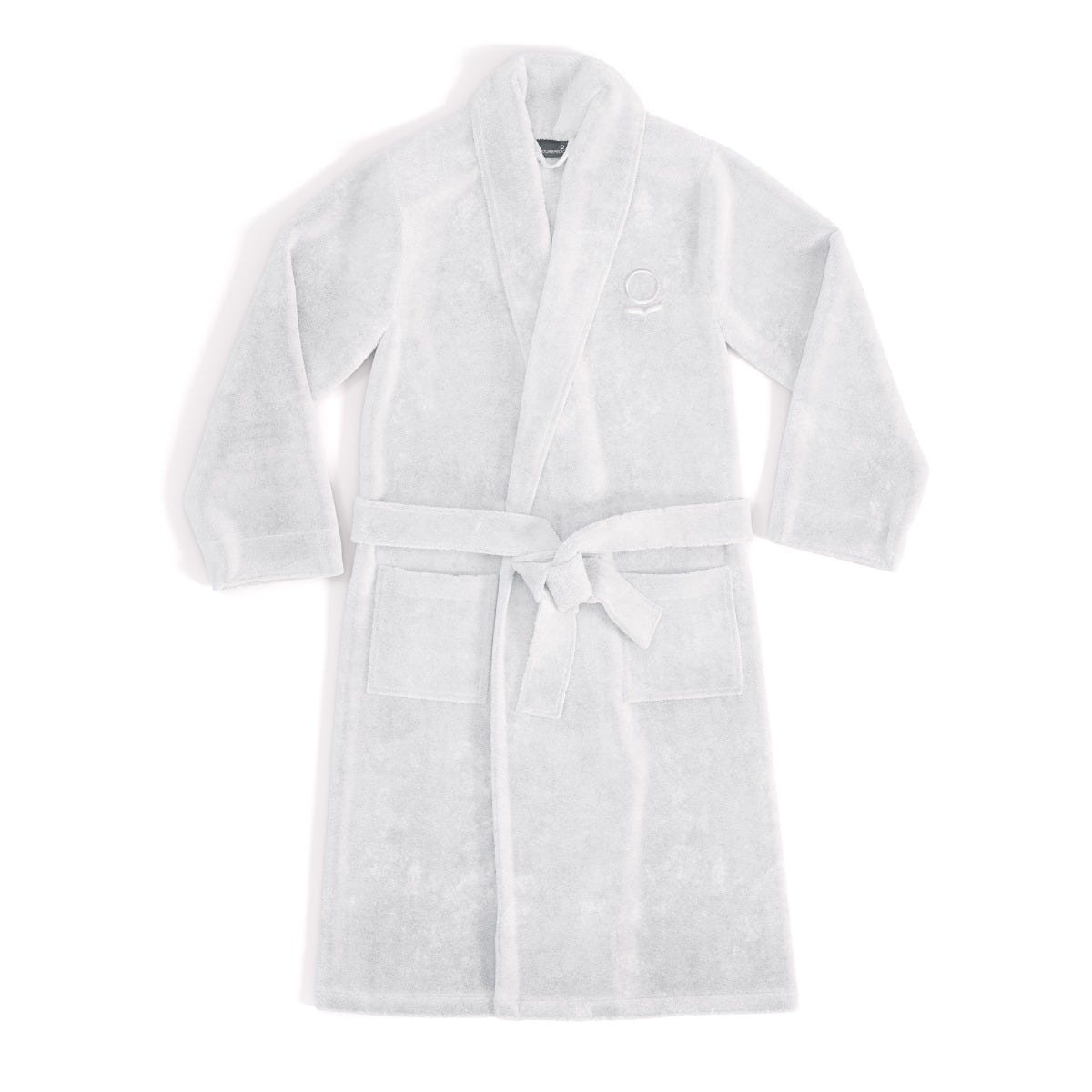 White bathrobe on a white background #color_arctic snow
