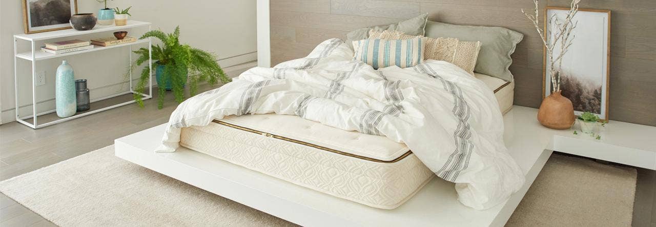 Sustainable bedroom with a Naturepedic organic mattress