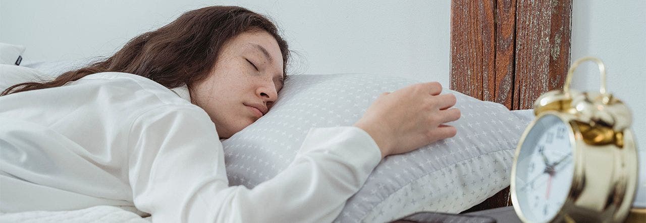 Woman sleeping during the daytime