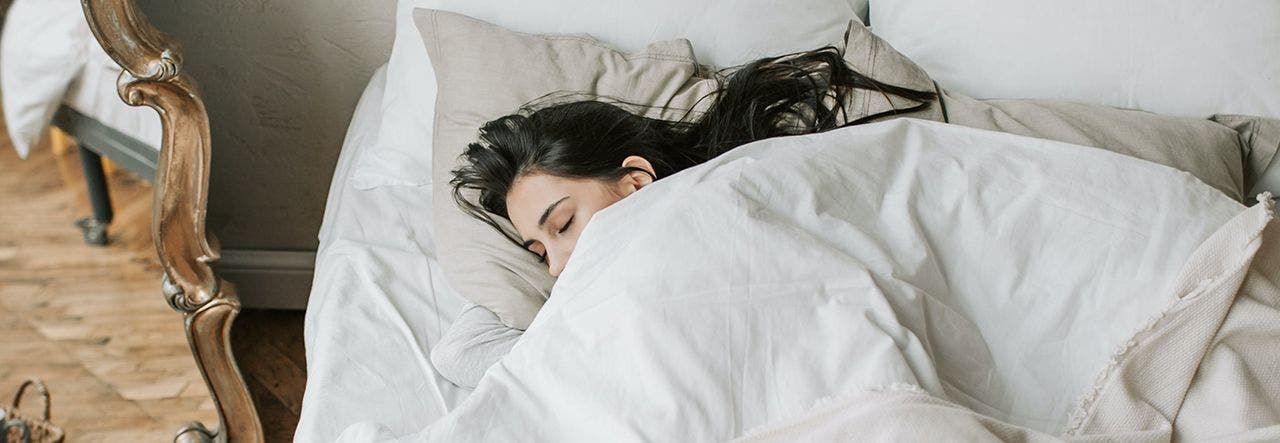 Woman enjoying quality restorative sleep