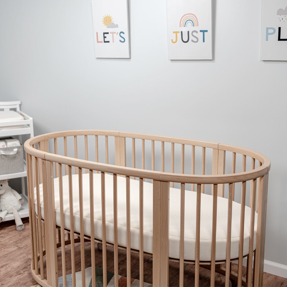 Organic Breathable Oval Crib Mattress (For Stokke Sleepi Bed)