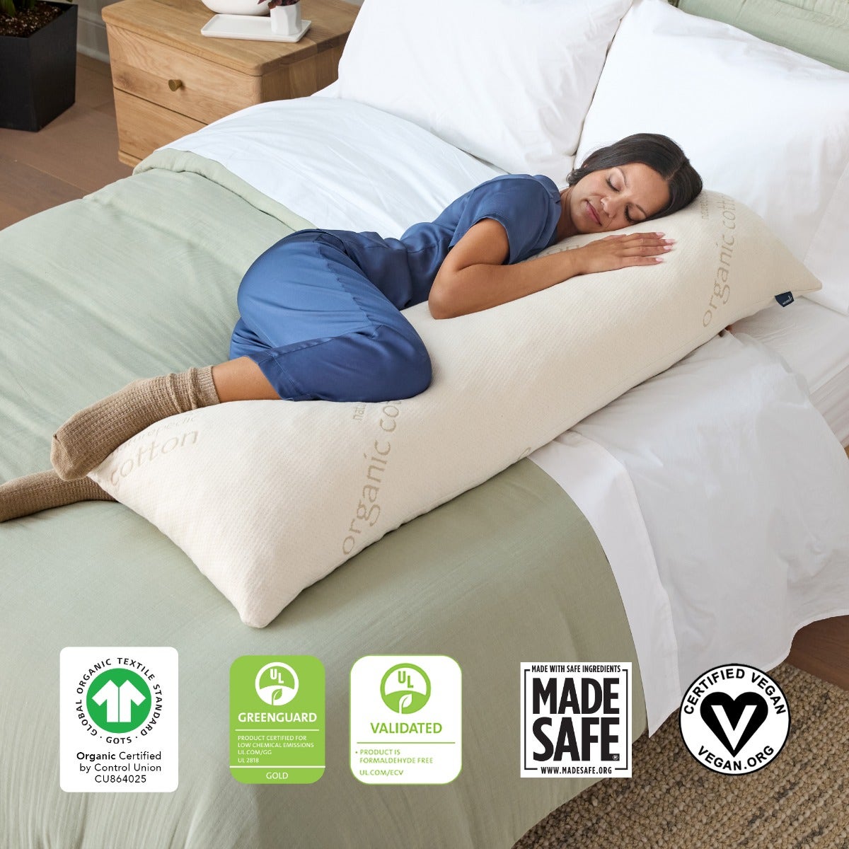 Organic Body Pillow Latex Full Body Pillow Naturepedic