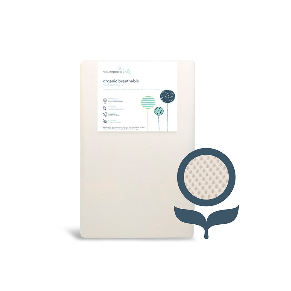 Breathable Organic Mini Crib Mattress for Baby Naturepedic