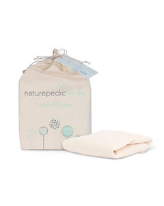 naturepedic breathable crib mattress cover with packaging