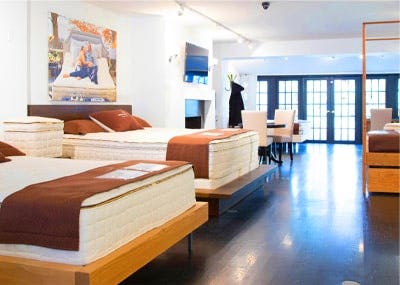 mattresses inside organic mattress gallery in Manhattan New York