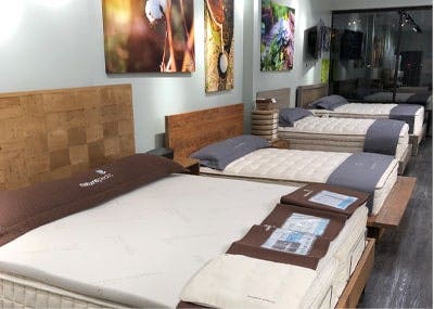 mattresses inside organic mattress gallery near Washington DC