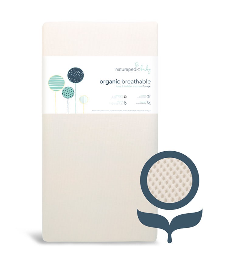 Naturepedic breathable, certified organic crib mattress 