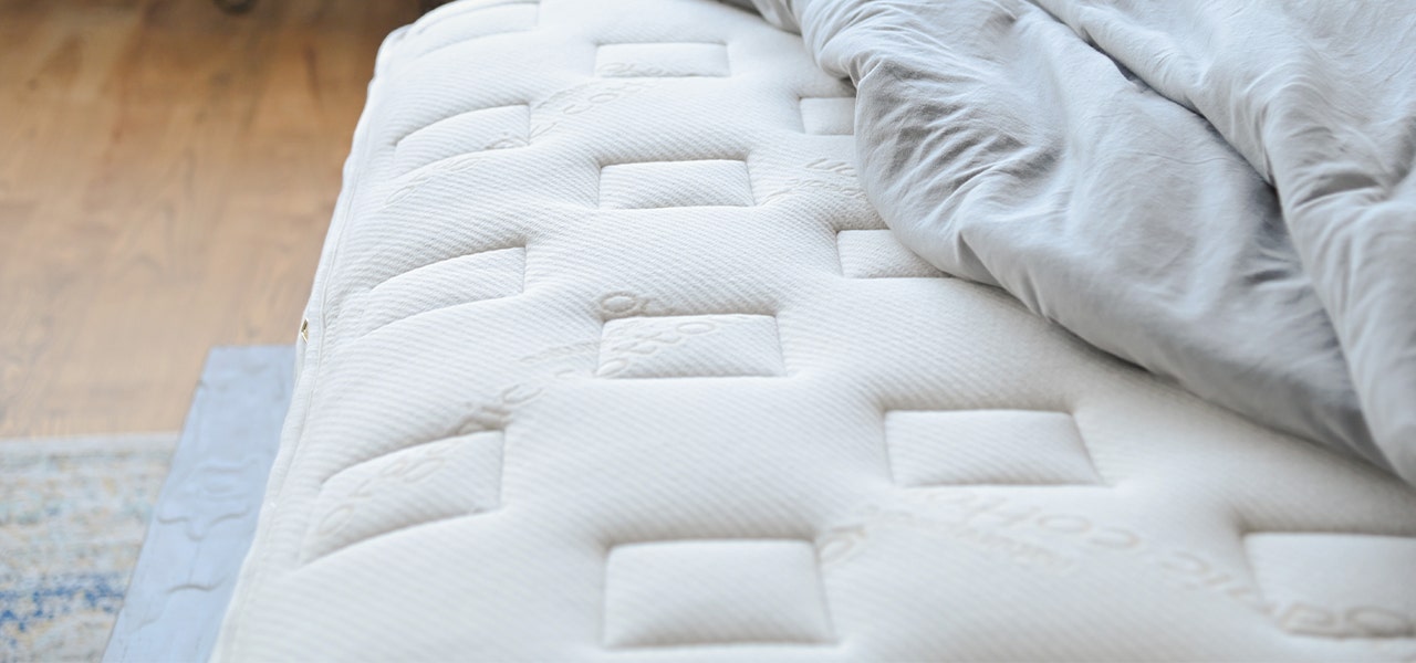 Naturepedic organic mattress showing organic cotton quilt