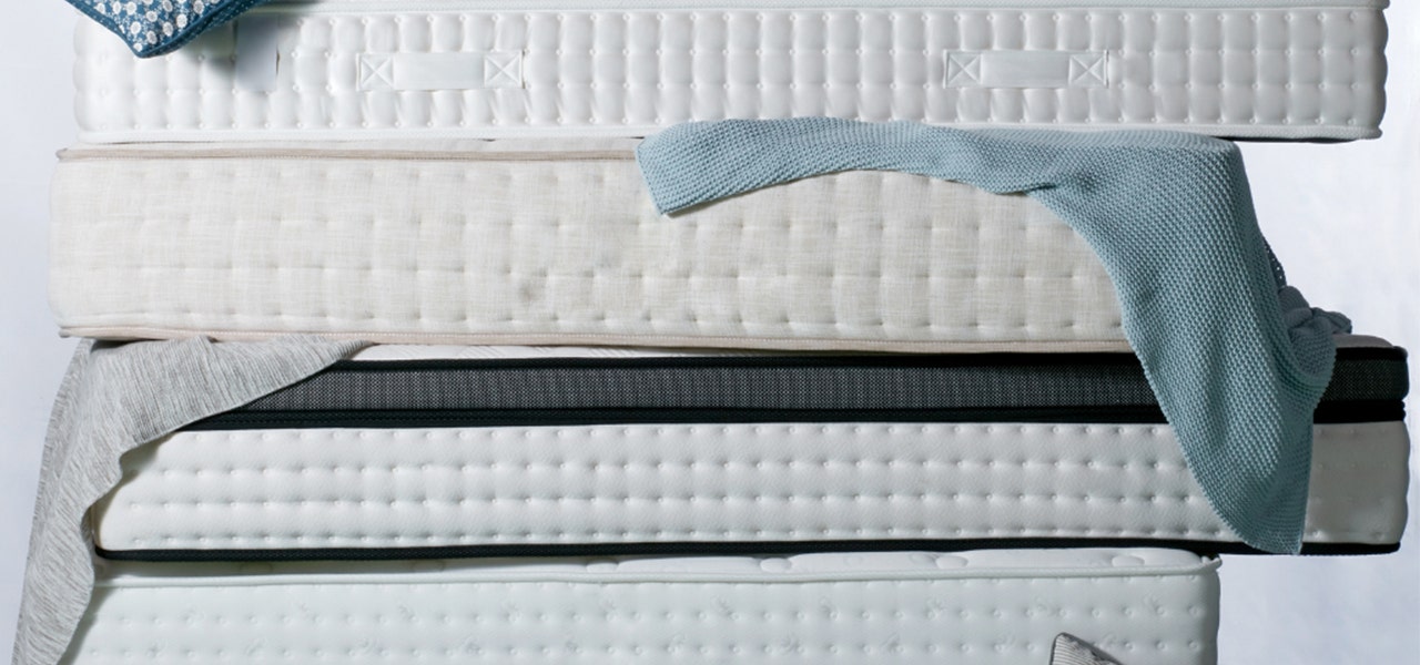 A stack of mattresses that may include both organic and non-organic options