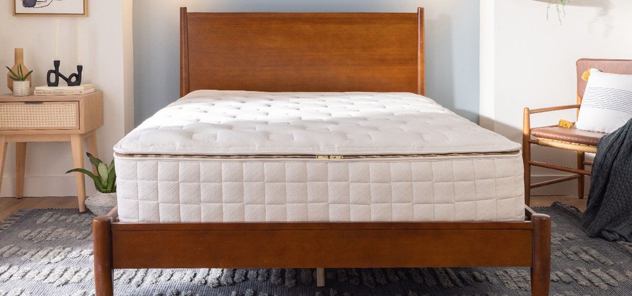 naturepedic eos customizable mattress in bedroom