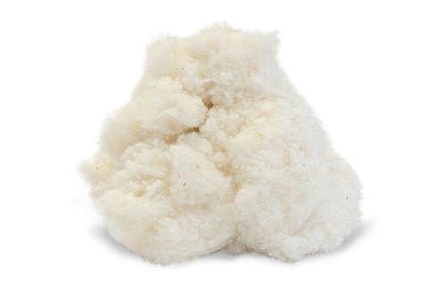 Fluffy chunk of organic cotton batting