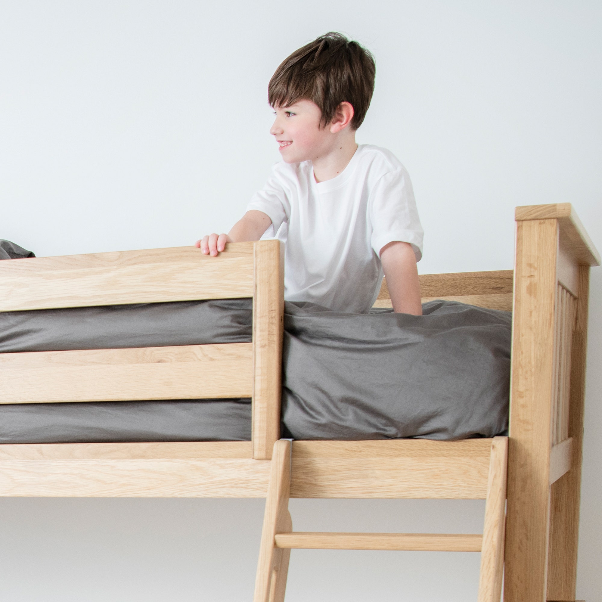Savona Kids Bunk Bed, Boy on Top Bunk