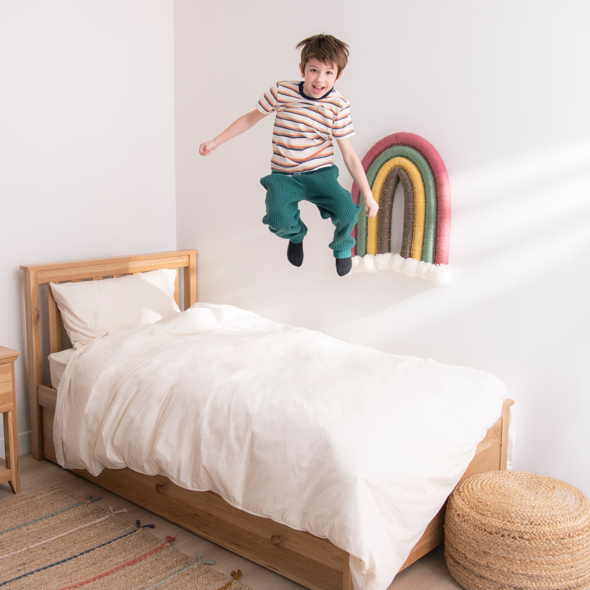 Boy Jumping on Savona Kids Bed Single Platform